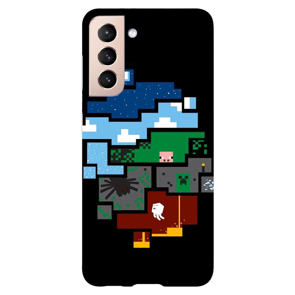 Husa cu Samsung Galaxy S22 model Minecraft Pixels, Silicon, TPU, Viceversa - Viceversa