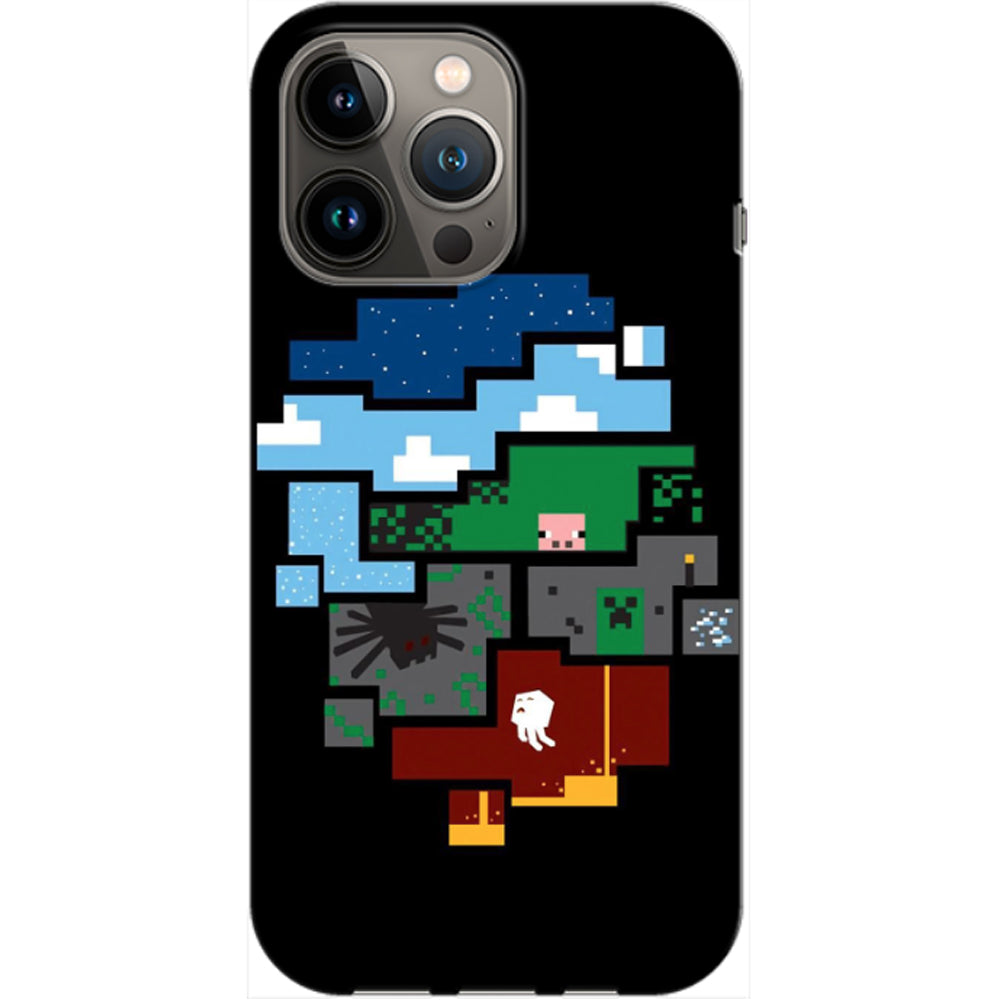 Husa Apple iPhone 13 Pro model Minecraft Pixels, Silicon, TPU, Viceversa