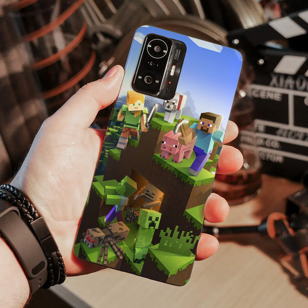 Husa compatibila cu Xiaomi Mi 11 Lite model Minecraft World, Silicon, TPU, Viceversa