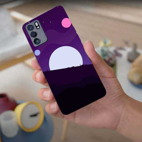 Husă din silicon Oppo Reno 3 Minimal night, printare UV