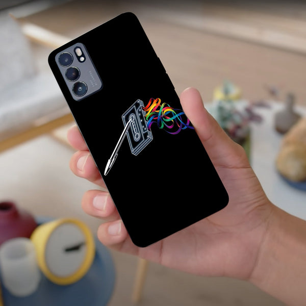 Husa compatibila cu Oppo Reno 5 4G model Mixtape, Silicon, TPU, Viceversa