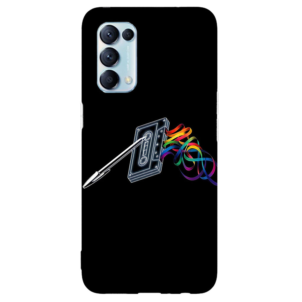 Husa compatibila cu Oppo Reno 5 4G model Mixtape, Silicon, TPU, Viceversa