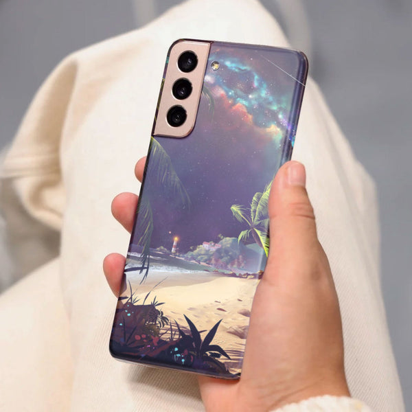 Husa compatibila cu Samsung Galaxy S21 FE model Nebula island, Silicon, TPU, Viceversa