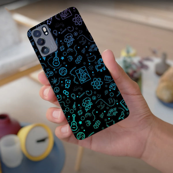 Husa compatibila cu Oppo Reno 5 4G model Neon Art, Silicon, TPU, Viceversa