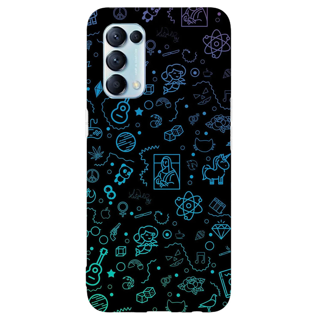 Husa compatibila cu Oppo A15 model Neon Art, Silicon, TPU, Viceversa - Viceversa