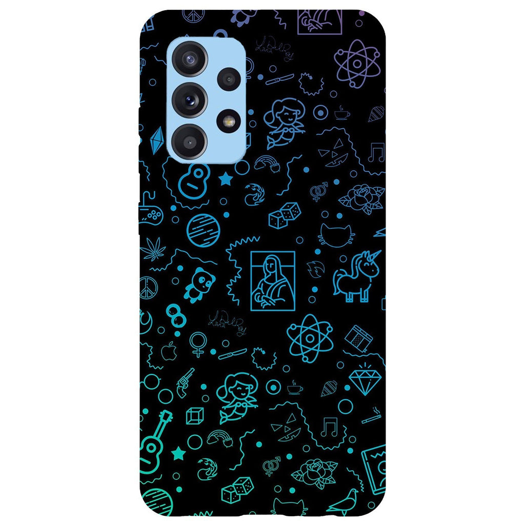 Husa compatibila cu Samsung Galaxy A73 5G model Neon Art, Silicon, TPU, Viceversa