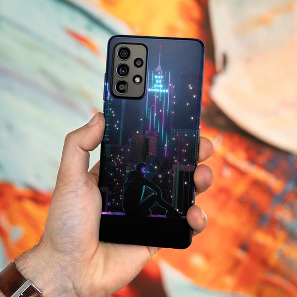 Husa compatibila cu Samsung Galaxy A73 5G model Neon City, Silicon, TPU, Viceversa