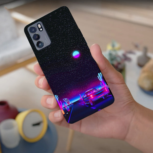 Husa compatibila cu Oppo Reno 5 4G model Neon Drive, Silicon, TPU, Viceversa
