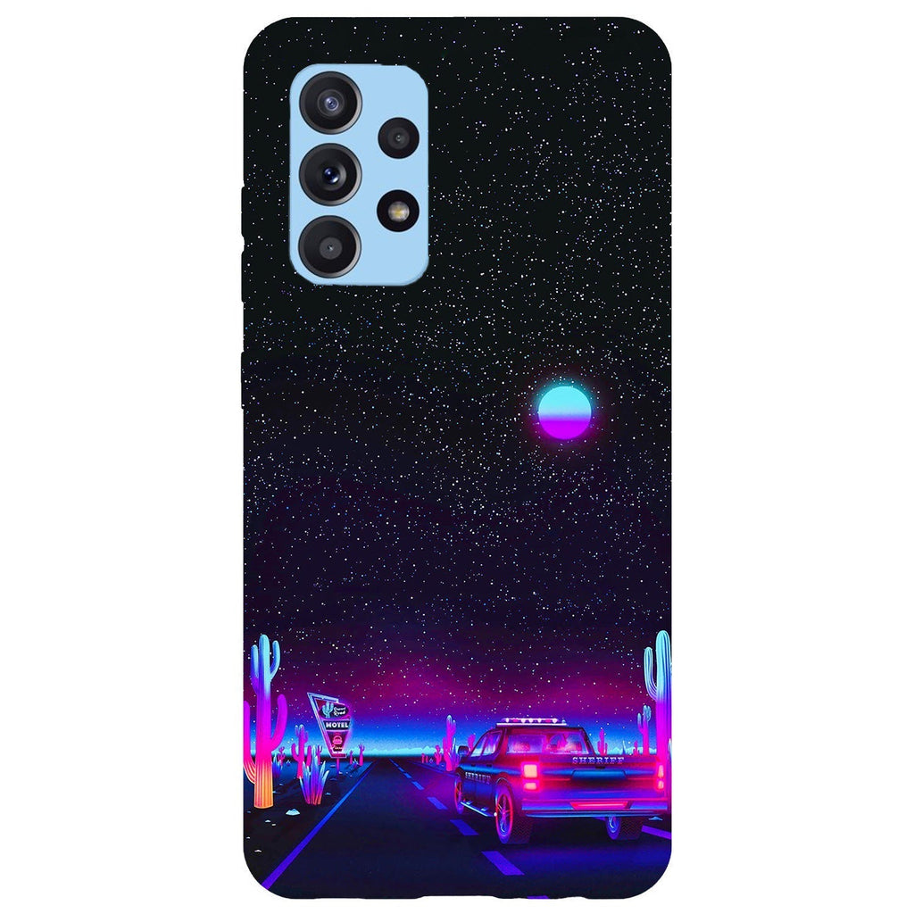 Husa compatibila cu Samsung Galaxy A73 5G model Neon Drive, Silicon, TPU, Viceversa