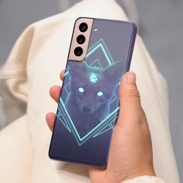 Husa compatibila cu Samsung Galaxy S21 FE model Neon Fox, Silicon, TPU, Viceversa