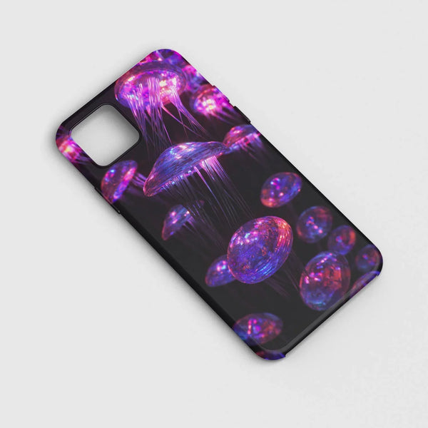 Husa compatibila cu Apple iPhone 12 model Neon Jellyfish, Silicon, TPU, Viceversa - Viceversa