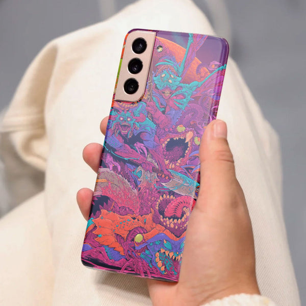 Husa Samsung Galaxy S21 FE model Neon Monster, Silicon, TPU, Viceversa