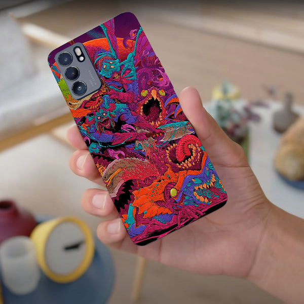 Husa compatibila cu Oppo Reno 5 4G model Neon Monster, Silicon, TPU, Viceversa