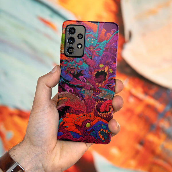 Husa compatibila cu Samsung Galaxy A73 5G model Neon Monster, Silicon, TPU, Viceversa