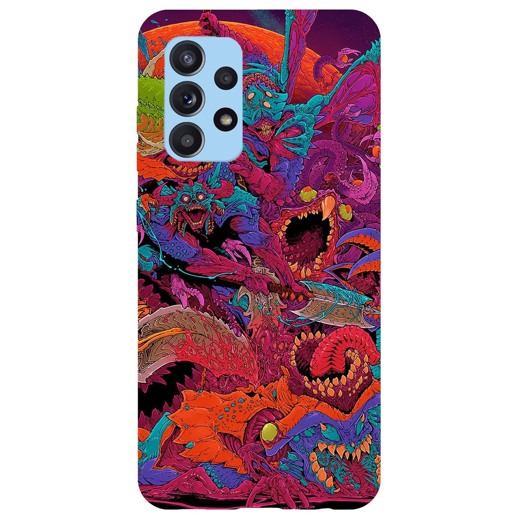 Husa compatibila cu Samsung Galaxy A73 5G model Neon Monster, Silicon, TPU, Viceversa