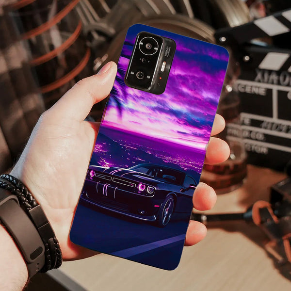 Husa compatibila cu Xiaomi Mi 11 Lite model Neon Muscle Car, Silicon, TPU, Viceversa
