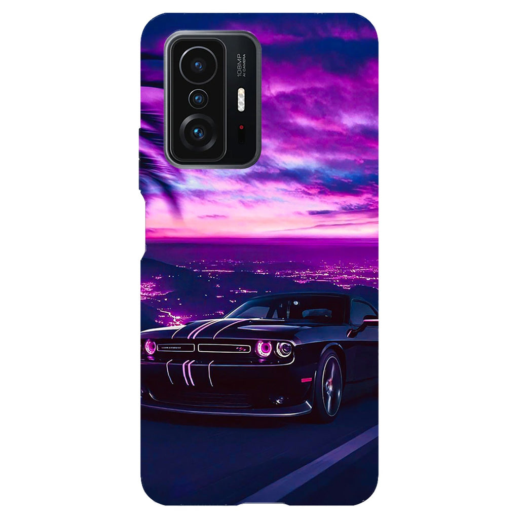 Husa compatibila cu Xiaomi Mi 11 Lite model Neon Muscle Car, Silicon, TPU, Viceversa