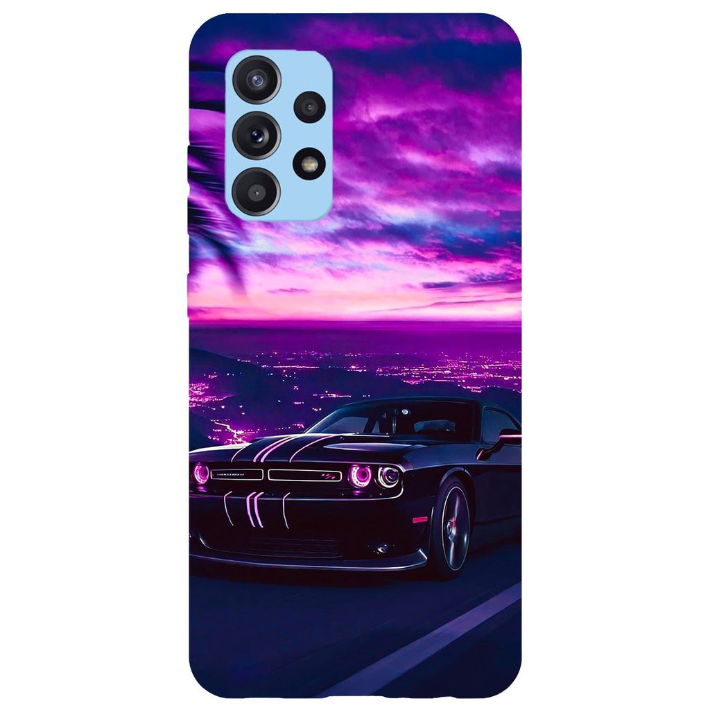 Husa compatibila cu Samsung Galaxy A73 5G model Neon Muscle Car, Silicon, TPU, Viceversa