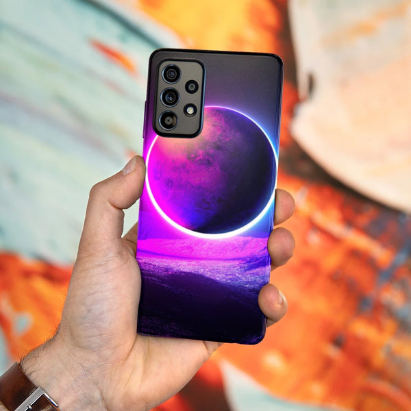 Husa compatibila cu Samsung Galaxy A73 5G model Neon Planet, Silicon, TPU, Viceversa