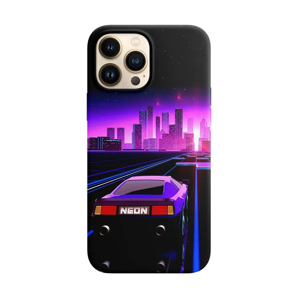 Husa compatibila cu Apple iPhone 11 Pro Max model Neon Retrowave, Silicon, TPU, Viceversa - Viceversa