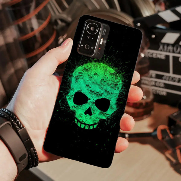 Husa compatibila cu Xiaomi Mi 11T Pro model Neon Skull, Silicon, TPU, Viceversa - Viceversa