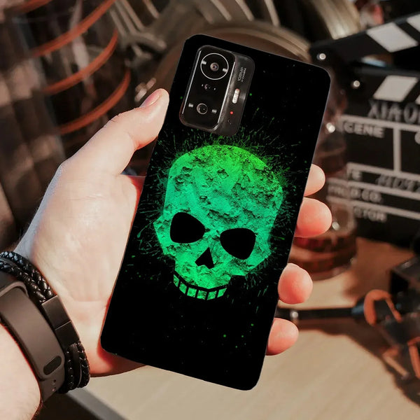 Husa compatibila cu Poco F3 model Neon Skull, Silicon, TPU, Viceversa - Viceversa