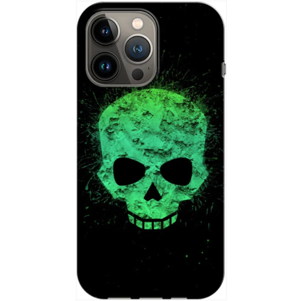 Husa compatibila cu Apple iPhone 14 Plus model Neon Skull, Silicon, TPU, Viceversa - Viceversa