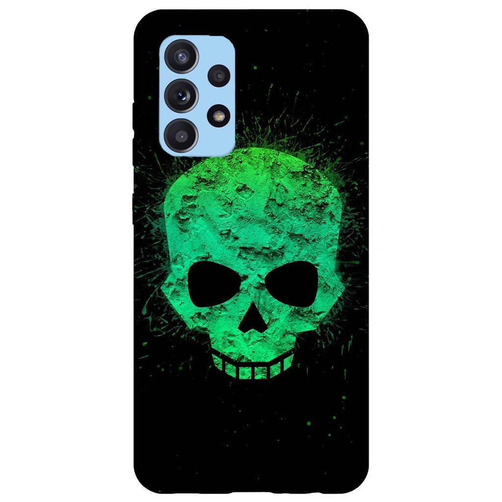 Husa compatibila cu Samsung Galaxy A73 5G model Neon Skull, Silicon, TPU, Viceversa