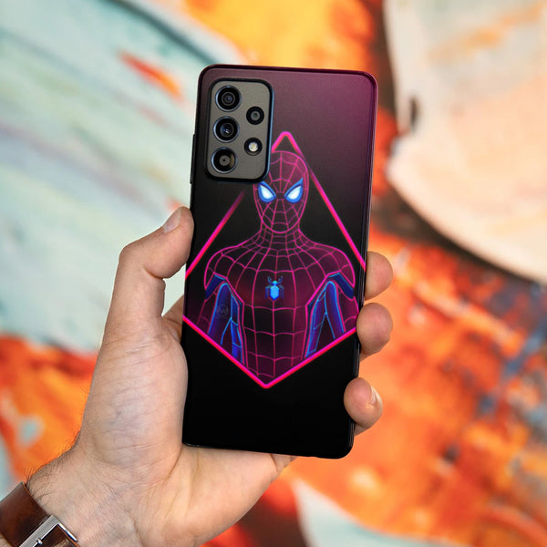 Husa Samsung Galaxy Galaxy A72 model Neon Spiderman, Silicon, TPU, Viceversa