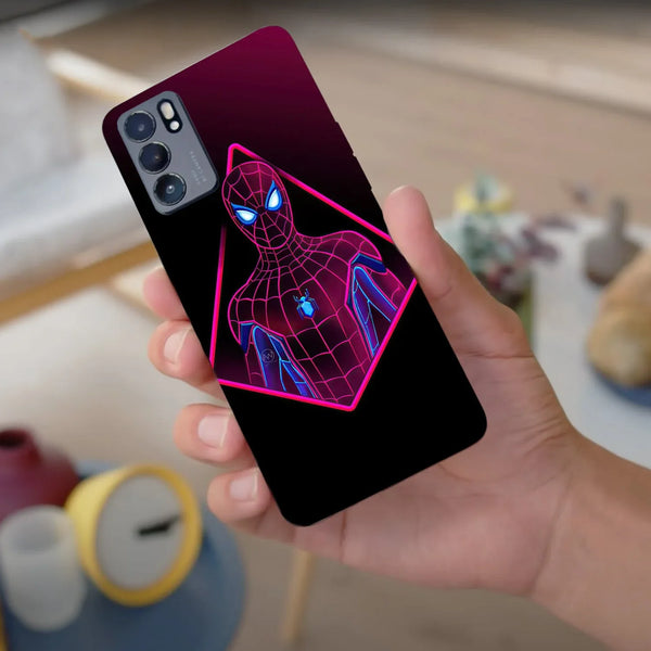 Husa compatibila cu Oppo Find X3 model Neon Spiderman, Silicon, TPU, Vicever - Viceversa