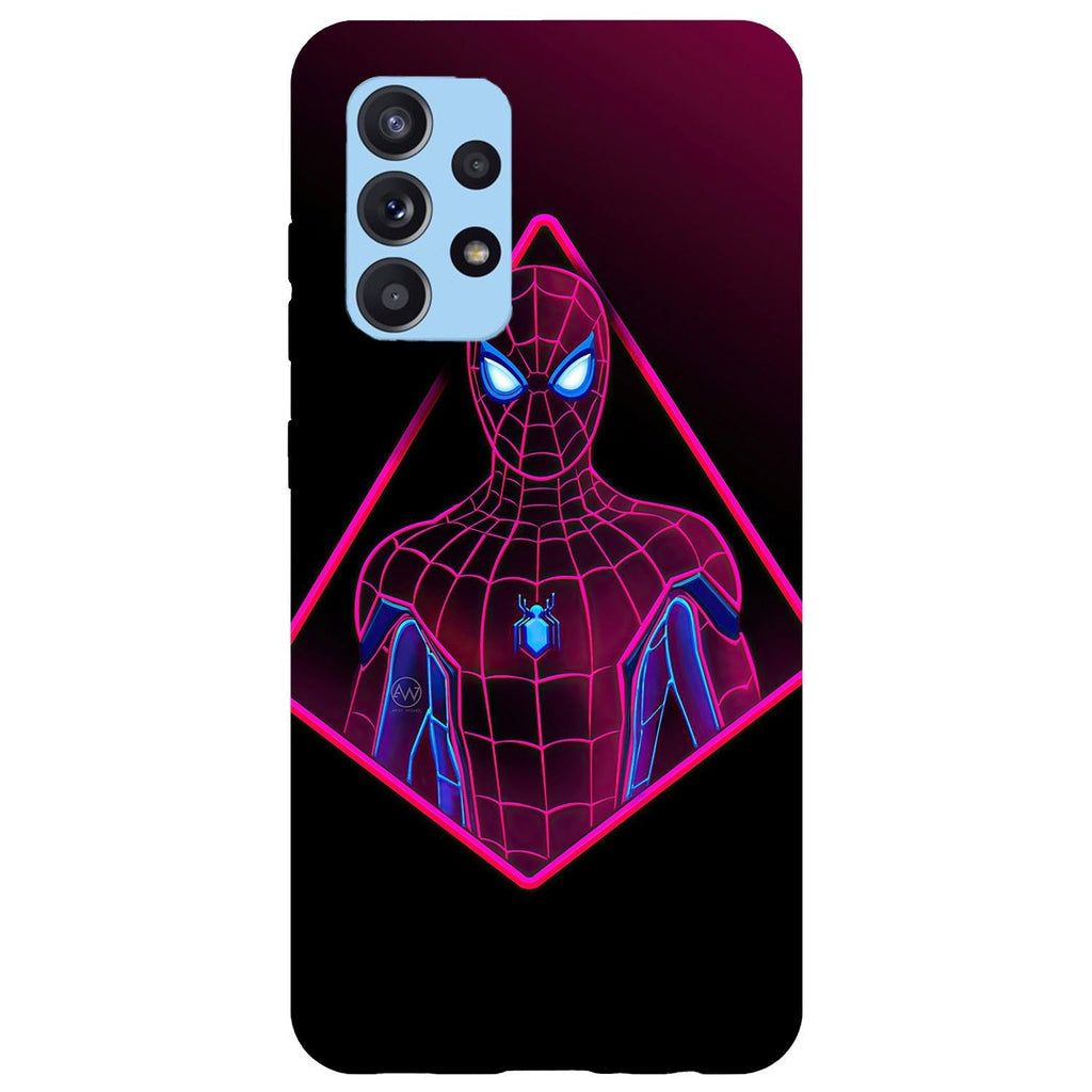Husa compatibila cu Samsung Galaxy A73 5G model Neon Spiderman, Silicon, TPU, Viceversa