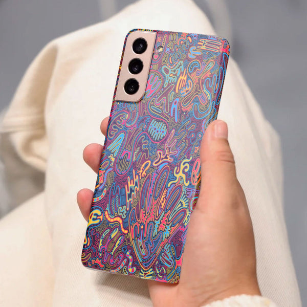 Husa compatibila cu Samsung Galaxy S21 FE model Neon Trip, Silicon, TPU, Viceversa