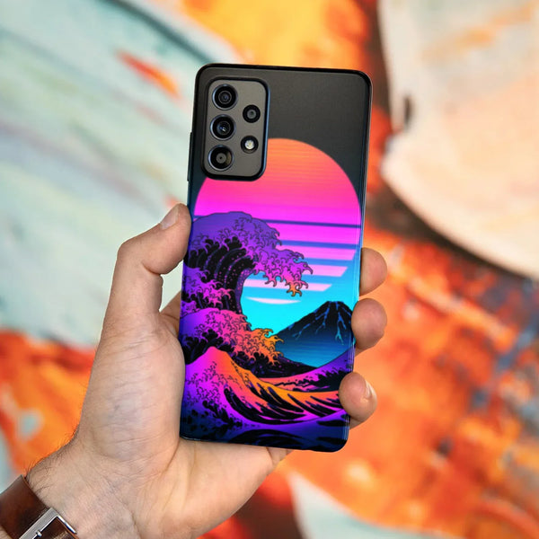 Husa compatibila cu Samsung Galaxy A53 5G model Neon Wave, Silicon, TPU, Viceversa - Viceversa
