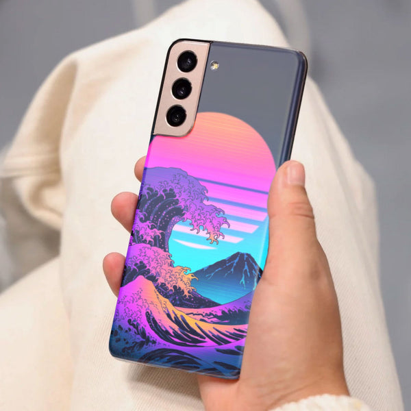 Husa compatibila cu Samsung Galaxy S21 FE model Neon Wave, Silicon, TPU, Viceversa