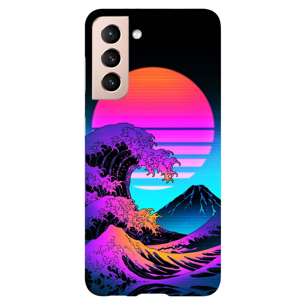 Husa compatibila cu Samsung Galaxy S21 FE model Neon Wave, Silicon, TPU, Viceversa