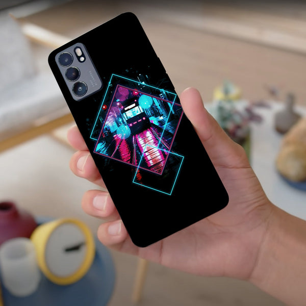 Husa compatibila cu Oppo Reno 5 4G model Neon rail, Silicon, TPU, Viceversa