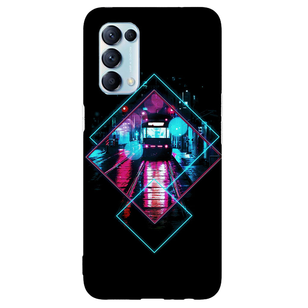 Husa compatibila cu Oppo Reno 5 4G model Neon rail, Silicon, TPU, Viceversa