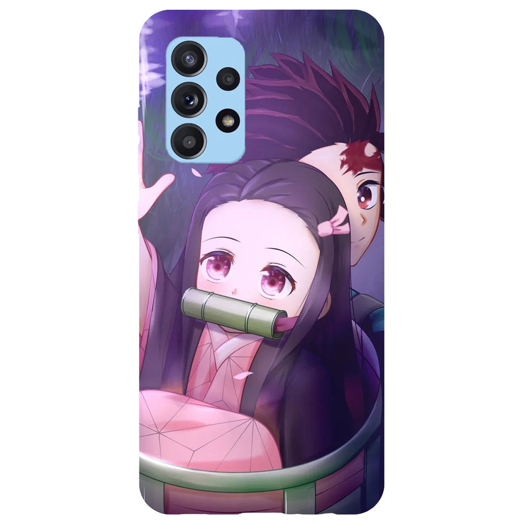 Husa compatibila cu Samsung Galaxy A53 5G model Nezuko and tanjiro Demon Slayer, Silicon, TPU, Viceversa - Viceversa