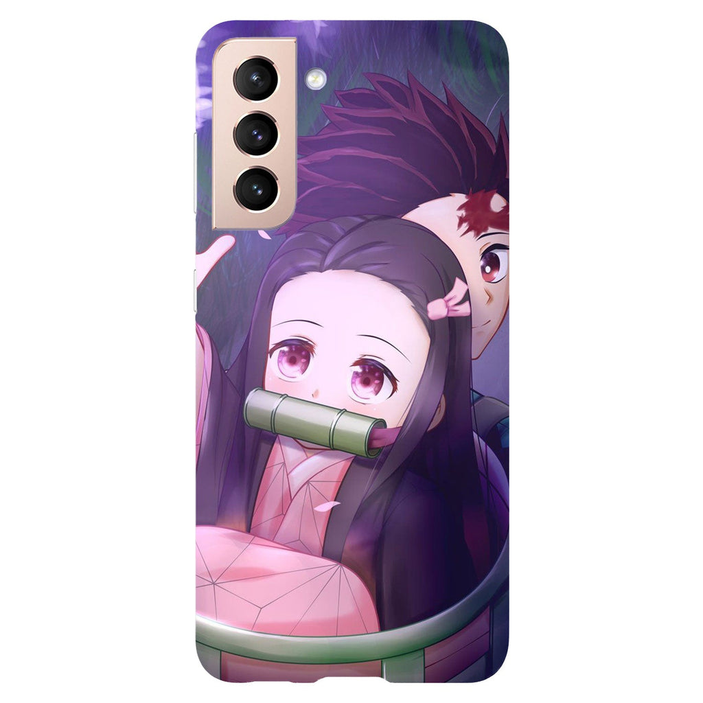 Husa compatibila cu Samsung Galaxy S21 FE model Nezuko and tanjiro Demon Slayer, Silicon, TPU, Viceversa