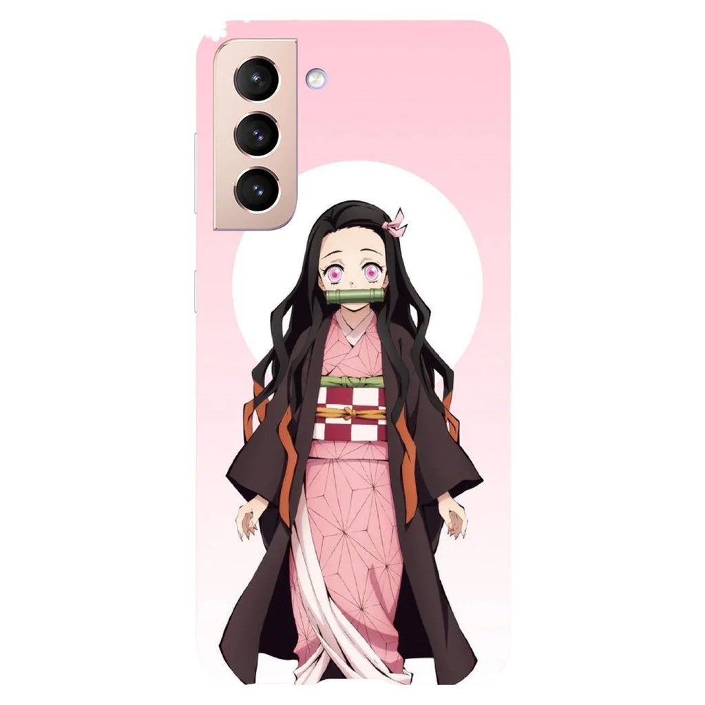 Husa compatibila cu Samsung Galaxy S21 Plus model Nezuko kamado, Silicon, TPU, Viceversa - Viceversa