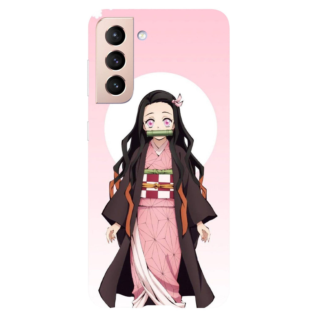 Husa compatibila cu Samsung Galaxy S21 FE model Nezuko kamado, Silicon, TPU, Viceversa