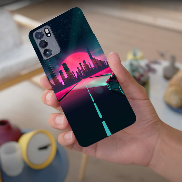 Husa compatibila cu Oppo Reno 5 4G model Night City, Silicon, TPU, Viceversa