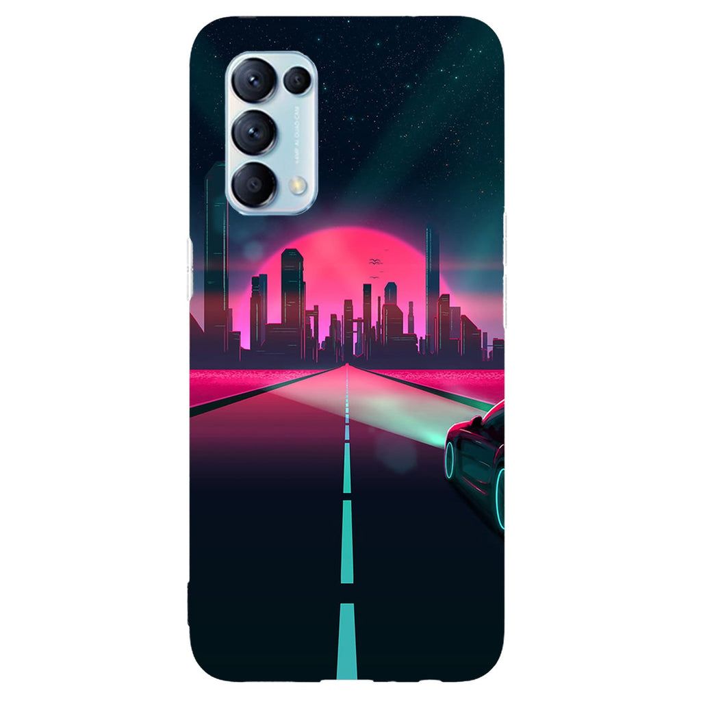 Husa compatibila cu Oppo Reno 5 4G model Night City, Silicon, TPU, Viceversa