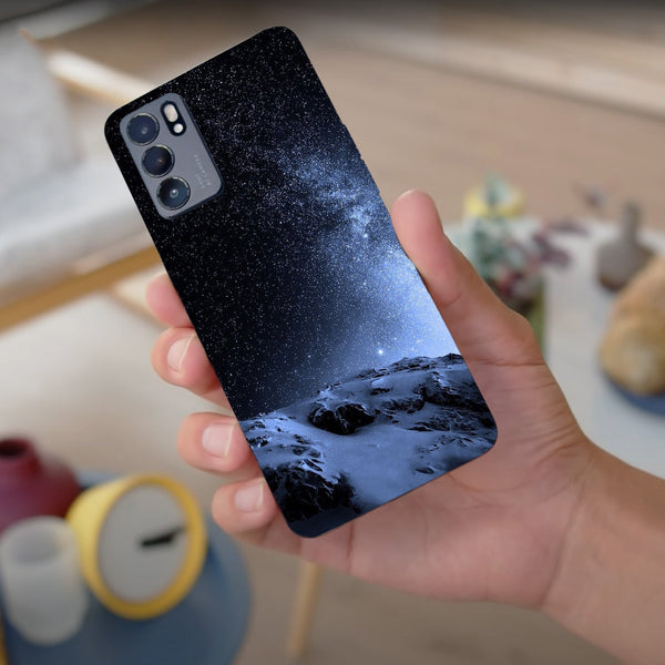 Husa compatibila cu Oppo Reno 5 4G model Night lights, Silicon, TPU, Viceversa