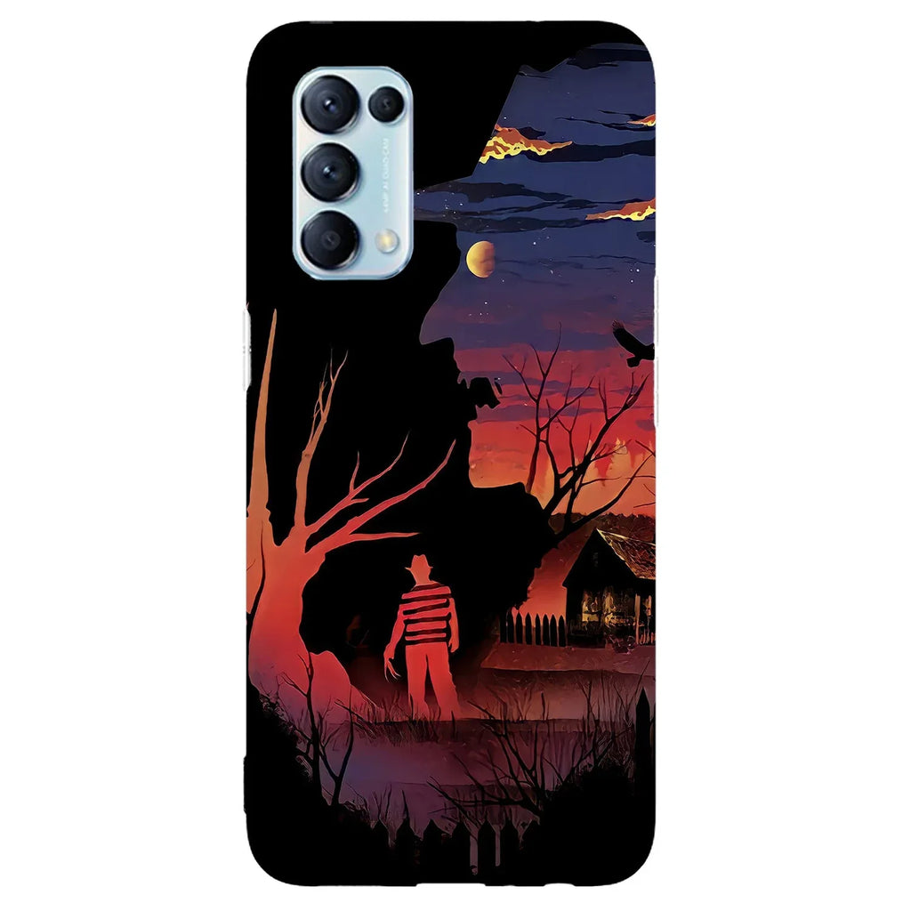 Husa compatibila cu Oppo Reno 4 Pro 5G model Nightmare on the Street, Silicon, TPU, Viceversa - Viceversa