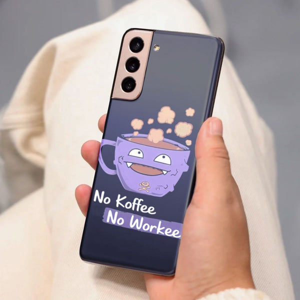 Husa compatibila cu Samsung Galaxy S21 FE model No koffe no workee Koffing Pokemon, Silicon, TPU, Viceversa