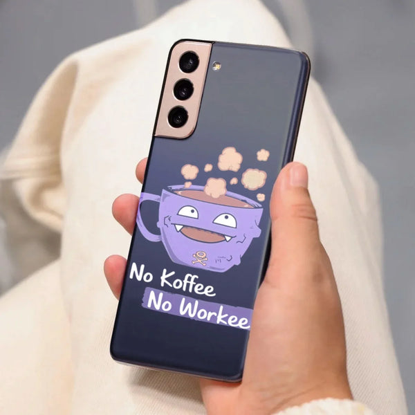 Husa compatibila cu Samsung Galaxy S20 Ultra model No koffe no workee Koffing Pokemon, Silicon, TPU, Viceversa - Viceversa