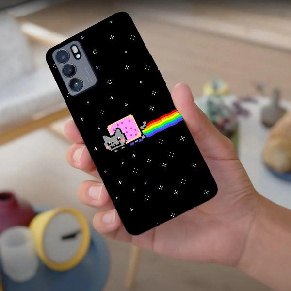Husa compatibila cu Oppo Find X3 model Nyan Cat, Silicon, TPU, Viceversa - Viceversa