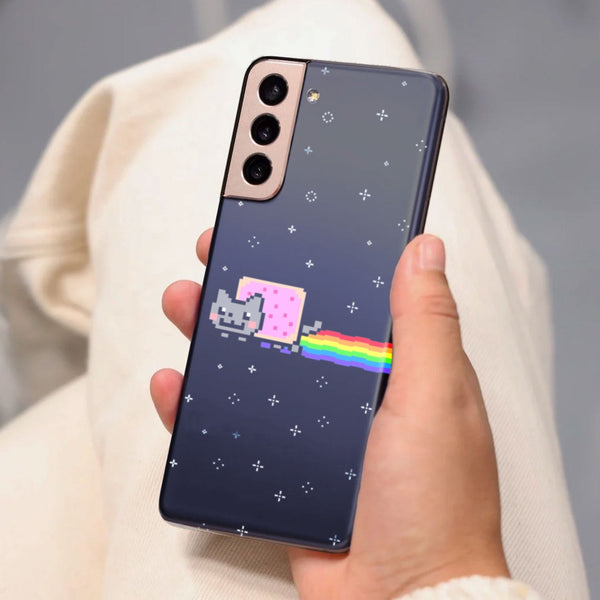 Husa Samsung Galaxy S21 FE model Nyan Cat, Silicon, TPU, Viceversa