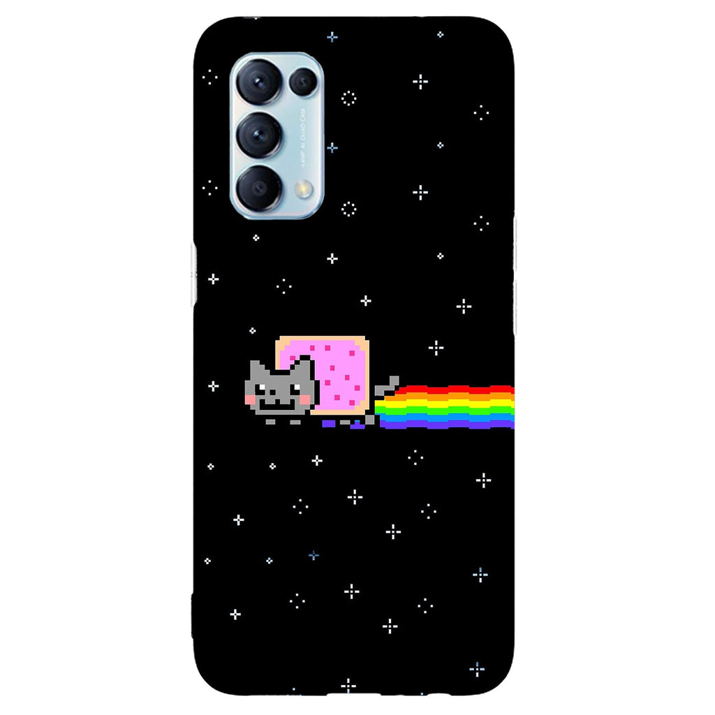 Husa compatibila cu Oppo Reno 5 4G model Nyan Cat, Silicon, TPU, Viceversa
